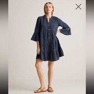 Quince 100% Cotton Organic Cotton Gauze Long Sleeve Mini Dress, NWT, Various